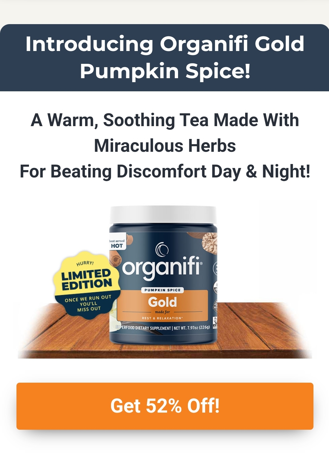 Organifi Gold Pumpkin Spice Save (52%)
